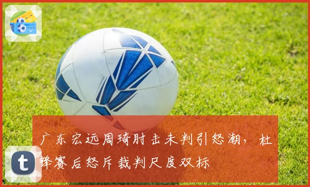 广东宏远周琦肘击未判引怒潮,杜锋赛后怒斥裁判尺度双标